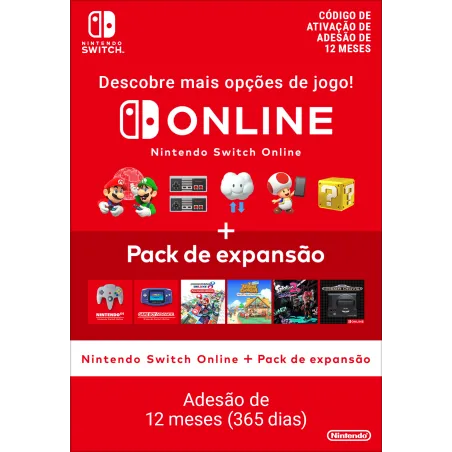 Nintendo Switch Online + Pack de expansão (Adesão individual)