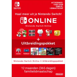 Nintendo Switch Online + Uitbreidingspakket (Familielidmaatschap)