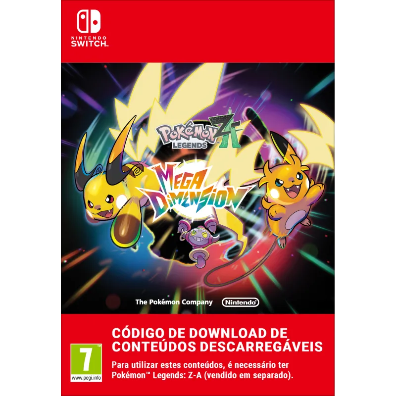 LEYENDAS POKÉMON: Z-A «MEGADIMIENSIÓN» NINTENDO SWITCH Y NINTENDO SWITCH 2 EDITION CONTENIDO DESCARGABLE CÓDIGO DESCARGA DIGITAL