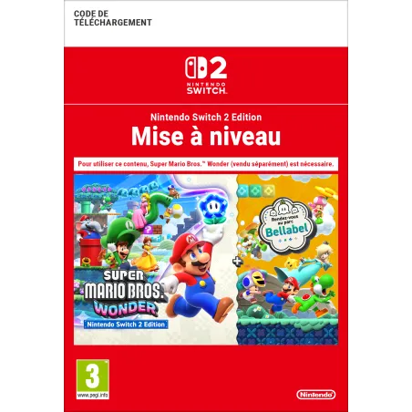 Super Mario Bros. Wonder – Pack de mise à niveau vers Nintendo Switch 2 Edition + Rencontre au parc Belabel - The Shop Gamer