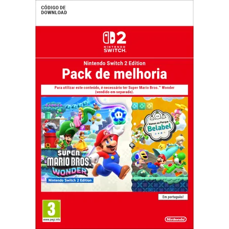 Super Mario Bros. Wonder – Pack de melhoria (Nintendo Switch 2 Edition) + Vamos ao Parque Belabel