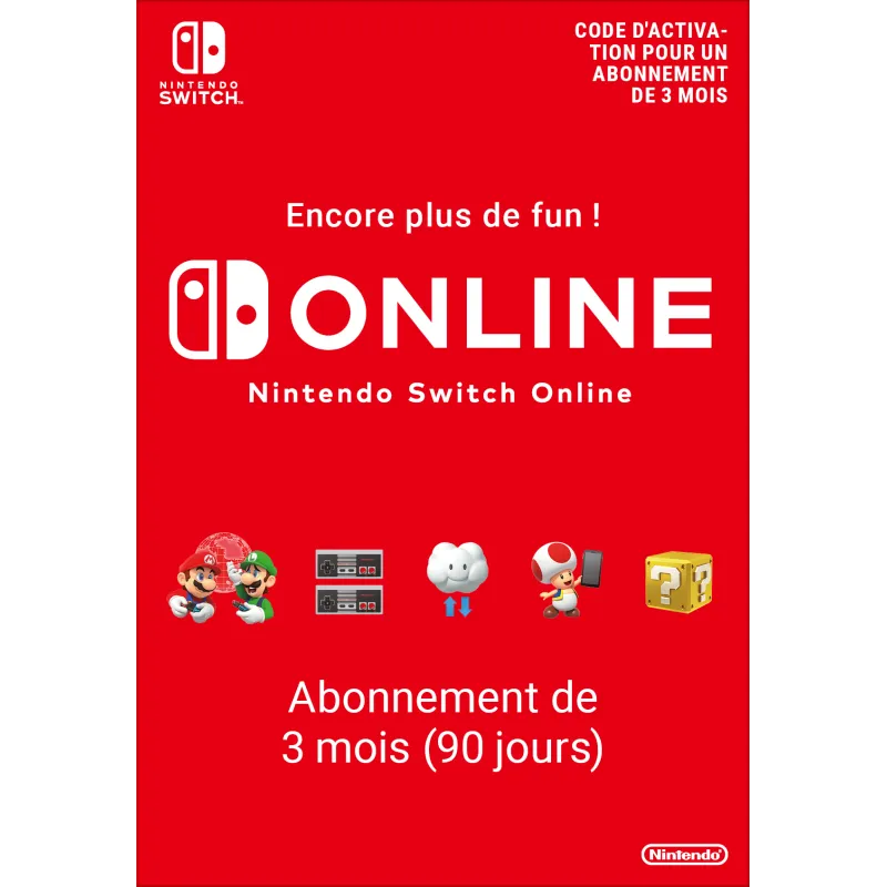 Nintendo Switch Online (Abonnement individuel - 3 mois)