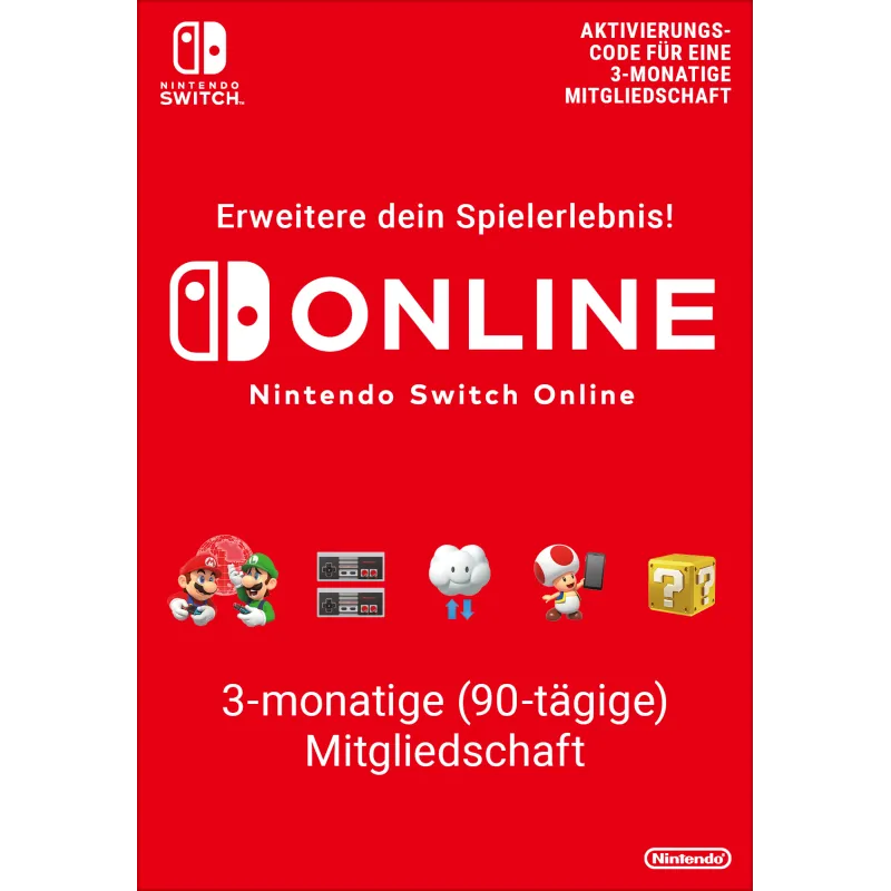 Nintendo Switch Online (Einzelmitgliedschaft - 3 Monate)