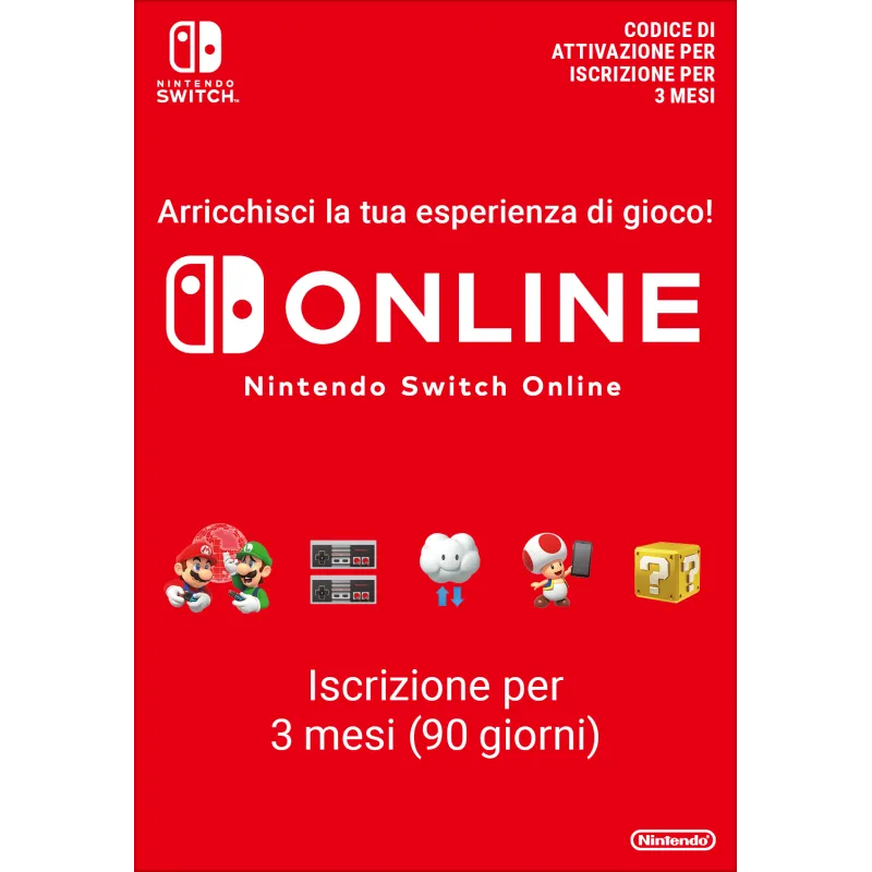 Nintendo Switch Online (Iscrizione individuale - 3 mesi)