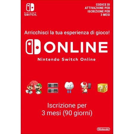 Nintendo Switch Online (Iscrizione individuale - 3 mesi)