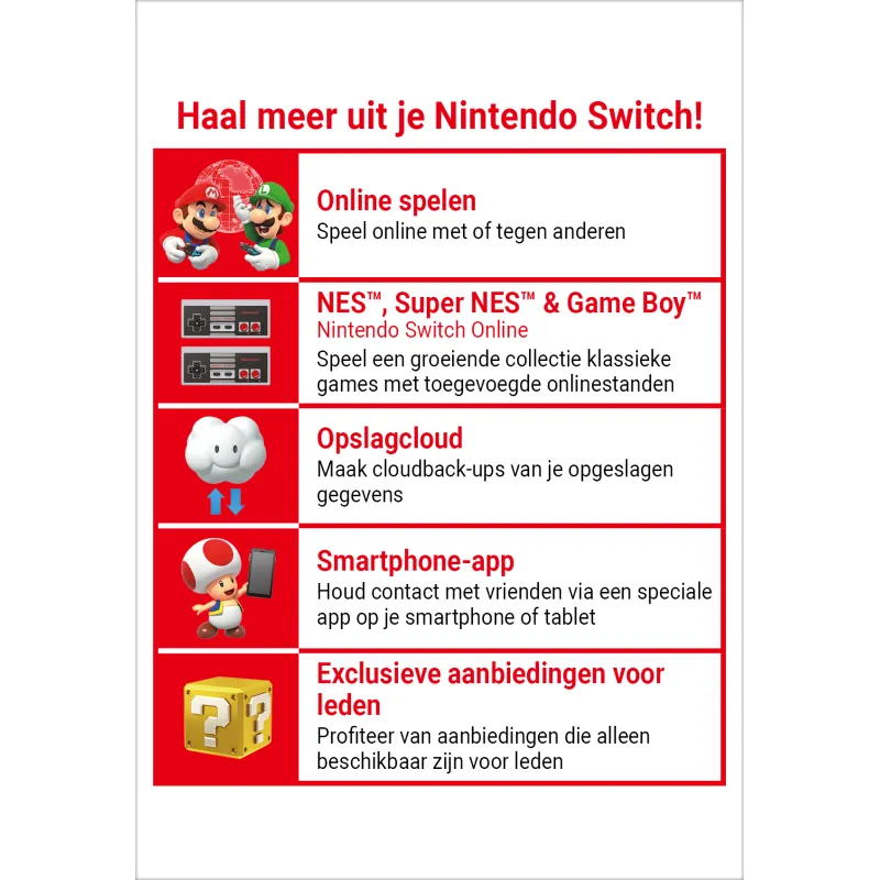 Nintendo Switch Online (Individueel lidmaatschap - 3 maanden)