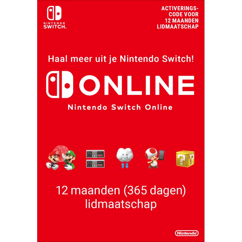Nintendo Switch Online (Individueel lidmaatschap - 12 maanden)