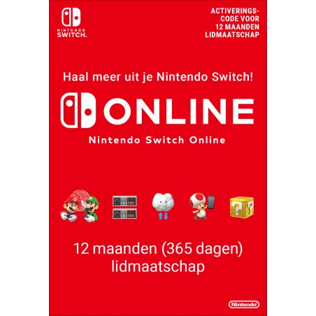 Nintendo Switch Online (Individueel lidmaatschap - 12 maanden)