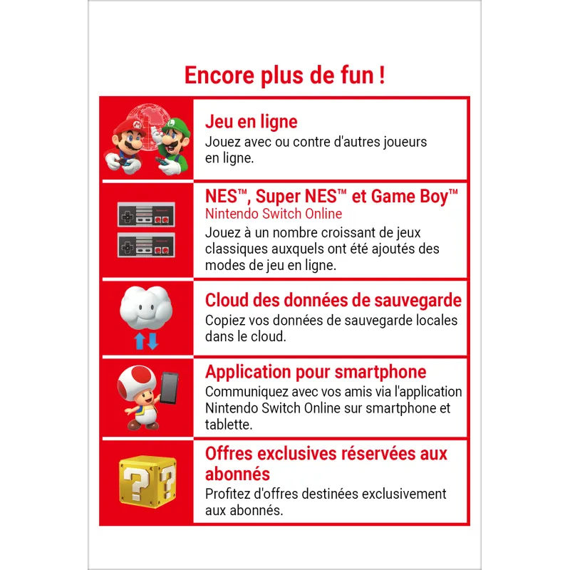 Nintendo Switch Online (Abonnement individuel - 12 mois)