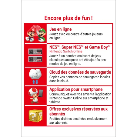 Nintendo Switch Online (Abonnement individuel - 12 mois)