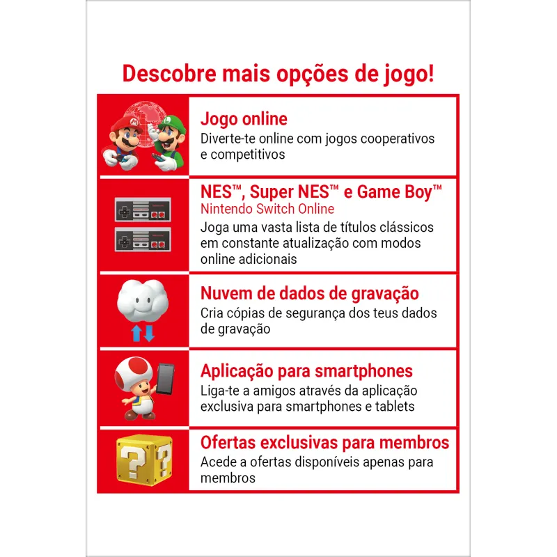 Nintendo Switch Online (Adesão Individual - 12 meses)
