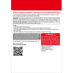 Nintendo Switch Online (Abonnement familial - 12 mois)