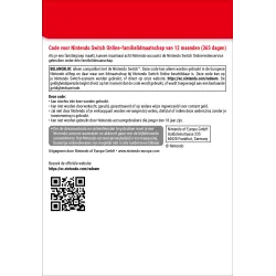 Nintendo Switch Online (Familielidmaatschap - 12 maanden)