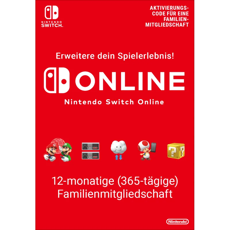 Nintendo Switch Online (Familienmitgliedschaft - 12 Monate)