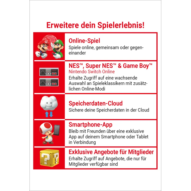 Nintendo Switch Online (Familienmitgliedschaft - 12 Monate)