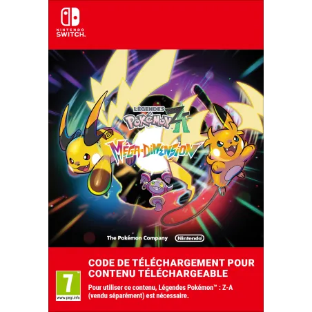 LEYENDAS POKÉMON: Z-A «MEGADIMIENSIÓN» NINTENDO SWITCH Y NINTENDO SWITCH 2 EDITION CONTENIDO DESCARGABLE CÓDIGO DESCARGA DIGITAL