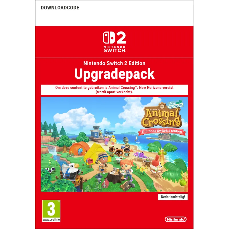ANIMAL CROSSING: NEW HORIZONS NINTENDO SWITCH 2 EDITION UPGRADE PACK CÓDIGO DESCARGA DIGITAL PACK MEJORA REQUIERE JUEGO COMPLETO