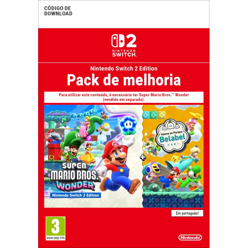 Super Mario Bros. Wonder – Pack de melhoria (Nintendo Switch 2 Edition) + Vamos ao Parque Belabel