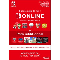 Nintendo Switch Online + Pack additionnel (Abonnement individuel)