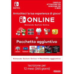 Nintendo Switch Online + Pacchetto aggiuntivo (Iscrizione individuale)