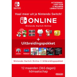 Nintendo Switch Online + Uitbreidingspakket (Individueel lidmaatschap)