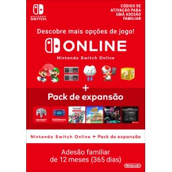 Nintendo Switch Online + Pack de expansão (Adesão familiar)