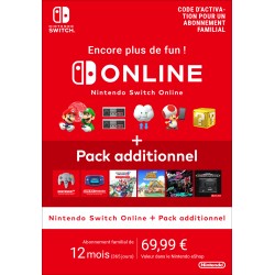 Nintendo Switch Online + Pack additionnel (Abonnement familial)