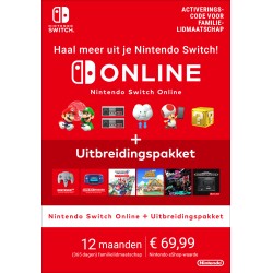Nintendo Switch Online + Uitbreidingspakket (Familielidmaatschap)