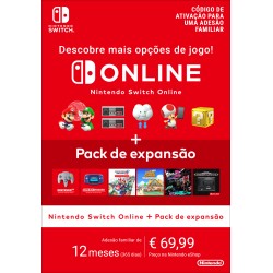 Nintendo Switch Online + Pack de expansão (Adesão familiar)